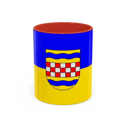 Flag of Ennepe Ruhr 2 Germany - Accent Coffee Mug 11oz Red - Go Mug Yourself