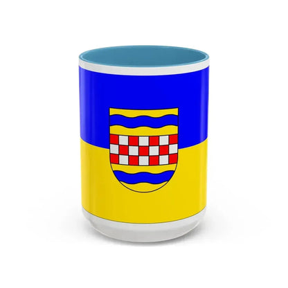 Flag of Ennepe Ruhr 2 Germany - Accent Coffee Mug 15oz Light Blue - Go Mug Yourself