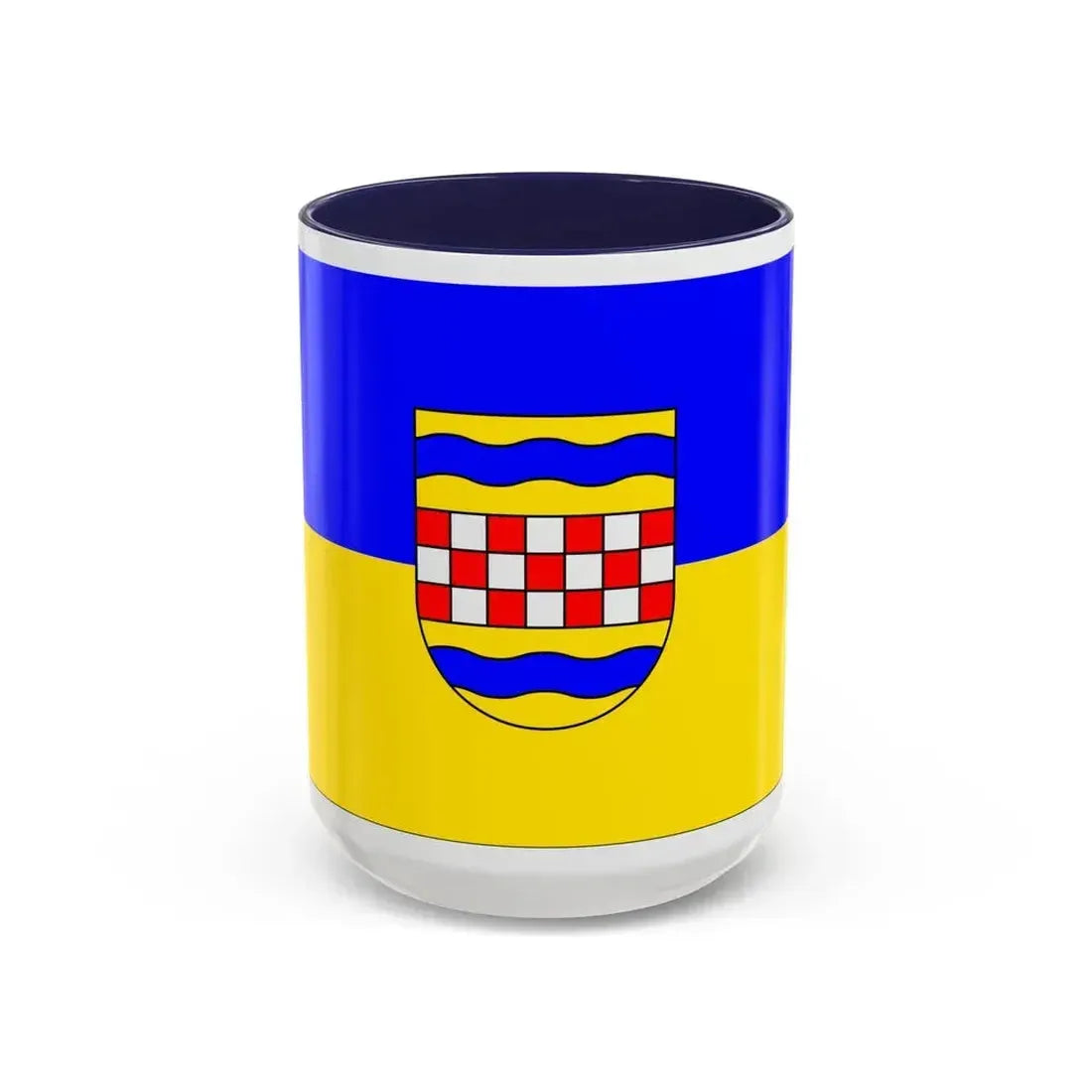 Flag of Ennepe Ruhr 2 Germany - Accent Coffee Mug 15oz Navy - Go Mug Yourself