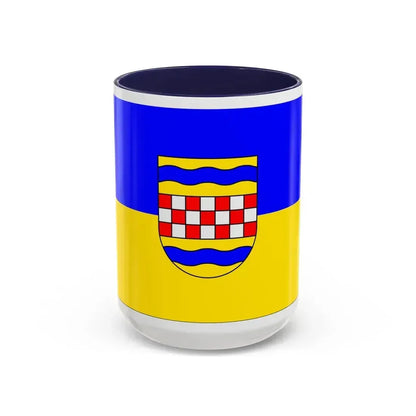 Flag of Ennepe Ruhr 2 Germany - Accent Coffee Mug 15oz Navy - Go Mug Yourself
