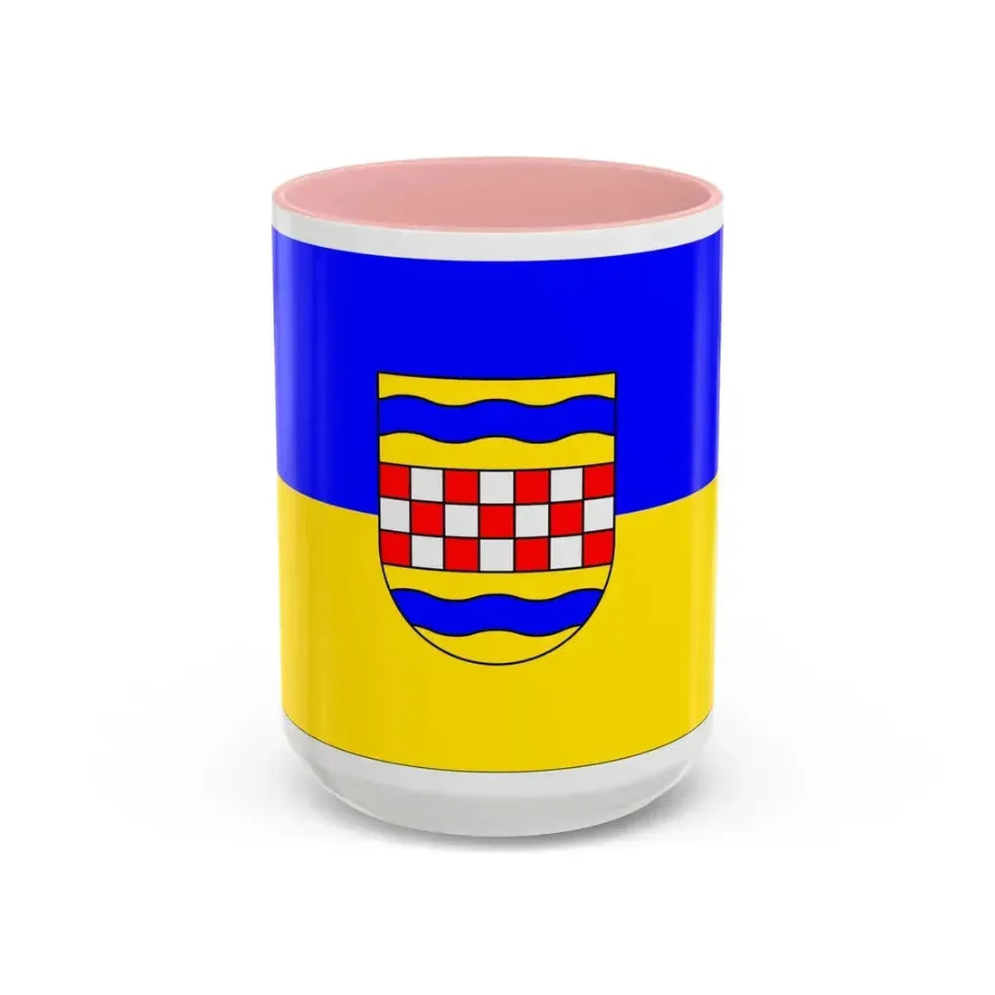 Flag of Ennepe Ruhr 2 Germany - Accent Coffee Mug 15oz Pink - Go Mug Yourself