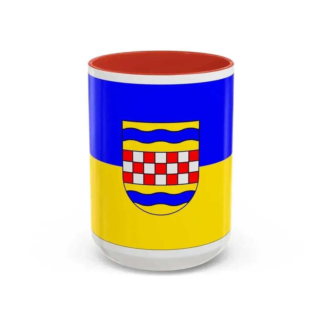 Flag of Ennepe Ruhr 2 Germany - Accent Coffee Mug 15oz Red - Go Mug Yourself
