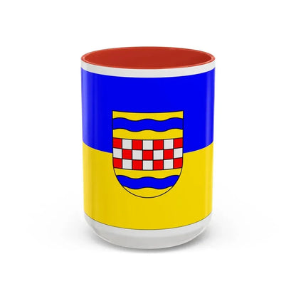 Flag of Ennepe Ruhr 2 Germany - Accent Coffee Mug 15oz Red - Go Mug Yourself
