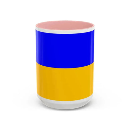 Flag of Ennepe Ruhr Germany - Accent Coffee Mug 15oz Pink - Go Mug Yourself