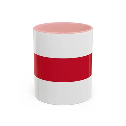 Flag of Enschede the largest city of the Twente region and the province of Overijssel Netherlands - Accent Coffee Mug 11oz Pink - Go Mug Yourself