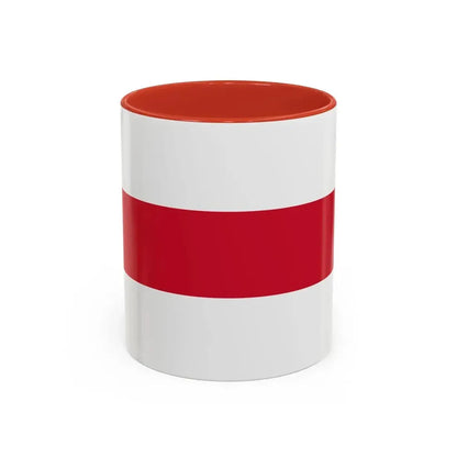 Flag of Enschede the largest city of the Twente region and the province of Overijssel Netherlands - Accent Coffee Mug 11oz Red - Go Mug Yourself