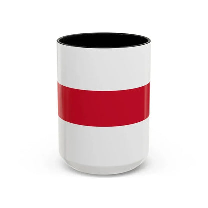 Flag of Enschede the largest city of the Twente region and the province of Overijssel Netherlands - Accent Coffee Mug 15oz Black - Go Mug Yourself