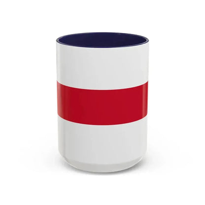 Flag of Enschede the largest city of the Twente region and the province of Overijssel Netherlands - Accent Coffee Mug 15oz Navy - Go Mug Yourself
