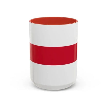 Flag of Enschede the largest city of the Twente region and the province of Overijssel Netherlands - Accent Coffee Mug 15oz Red - Go Mug Yourself