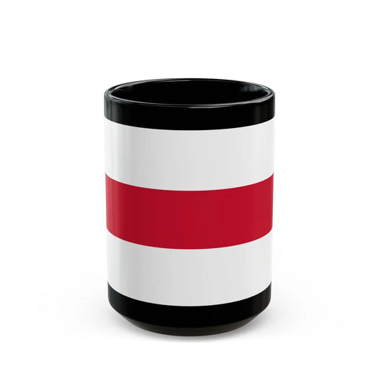 Flag of Enschede the largest city of the Twente region and the province of Overijssel Netherlands - Black Coffee Mug-15oz-Go Mug Yourself