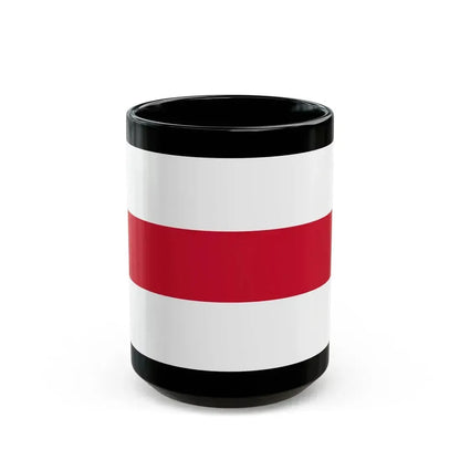 Flag of Enschede the largest city of the Twente region and the province of Overijssel Netherlands - Black Coffee Mug 15oz - Go Mug Yourself