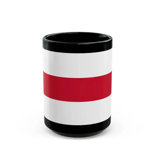 Flag of Enschede the largest city of the Twente region and the province of Overijssel Netherlands - Black Coffee Mug 15oz - Go Mug Yourself