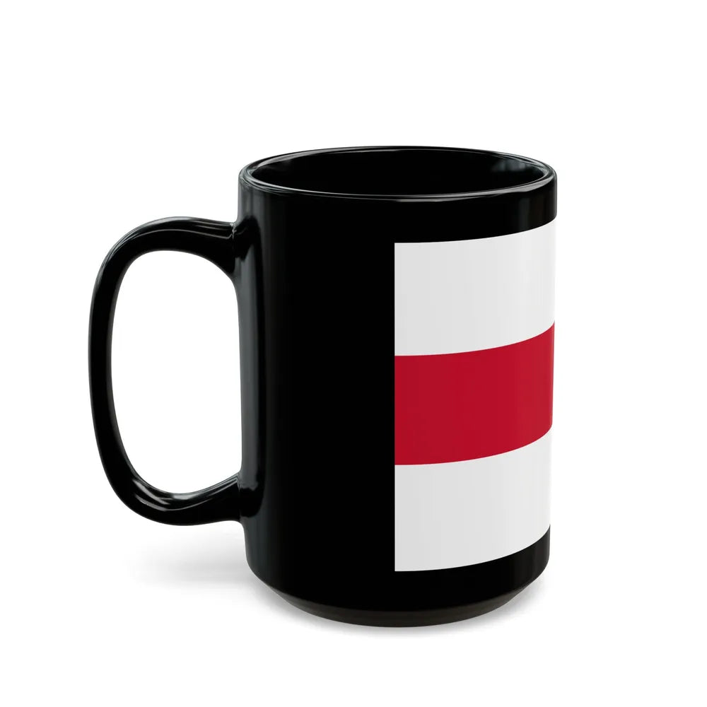 Flag of Enschede the largest city of the Twente region and the province of Overijssel Netherlands - Black Coffee Mug-Go Mug Yourself