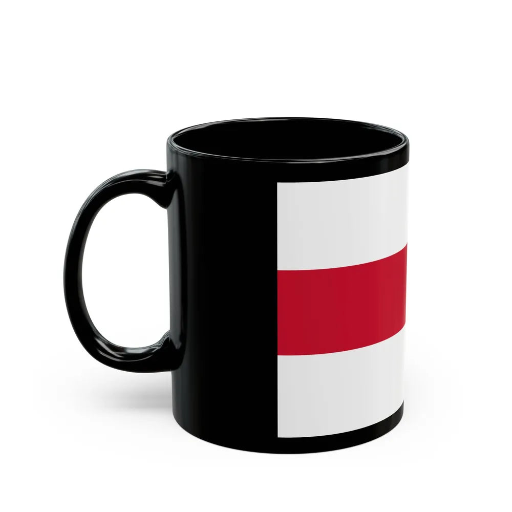 Flag of Enschede the largest city of the Twente region and the province of Overijssel Netherlands - Black Coffee Mug-Go Mug Yourself