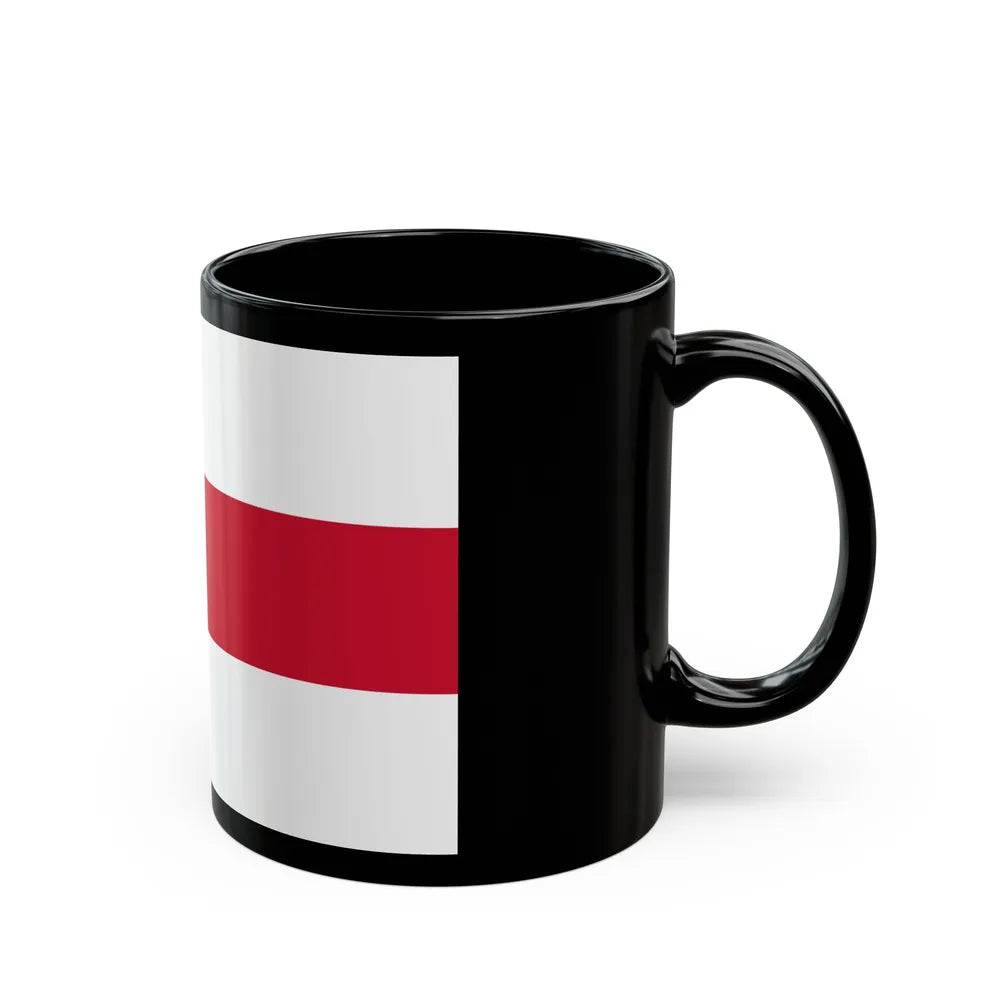 Flag of Enschede the largest city of the Twente region and the province of Overijssel Netherlands - Black Coffee Mug-Go Mug Yourself