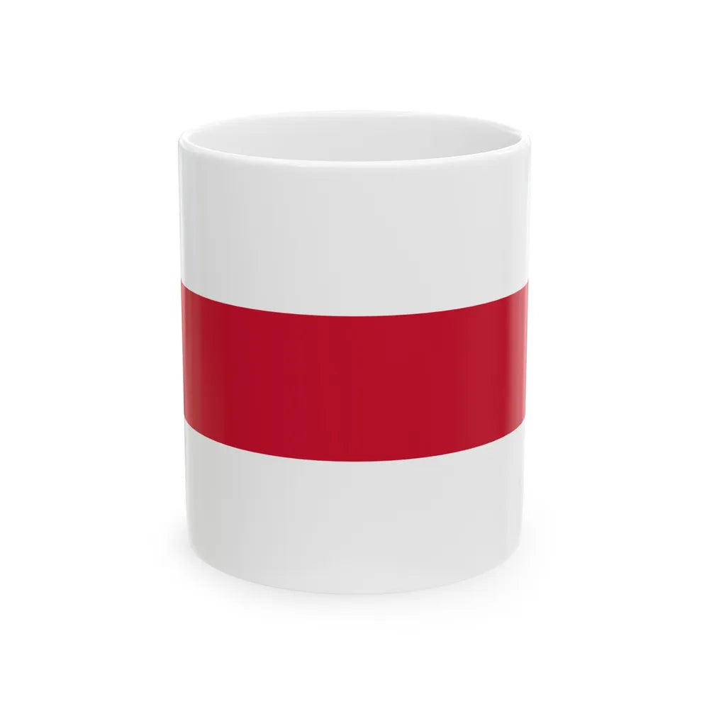 Flag of Enschede the largest city of the Twente region and the province of Overijssel Netherlands - White Coffee Mug-11oz-Go Mug Yourself