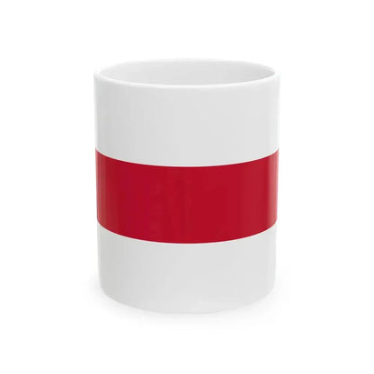 Flag of Enschede the largest city of the Twente region and the province of Overijssel Netherlands - White Coffee Mug 11oz - Go Mug Yourself