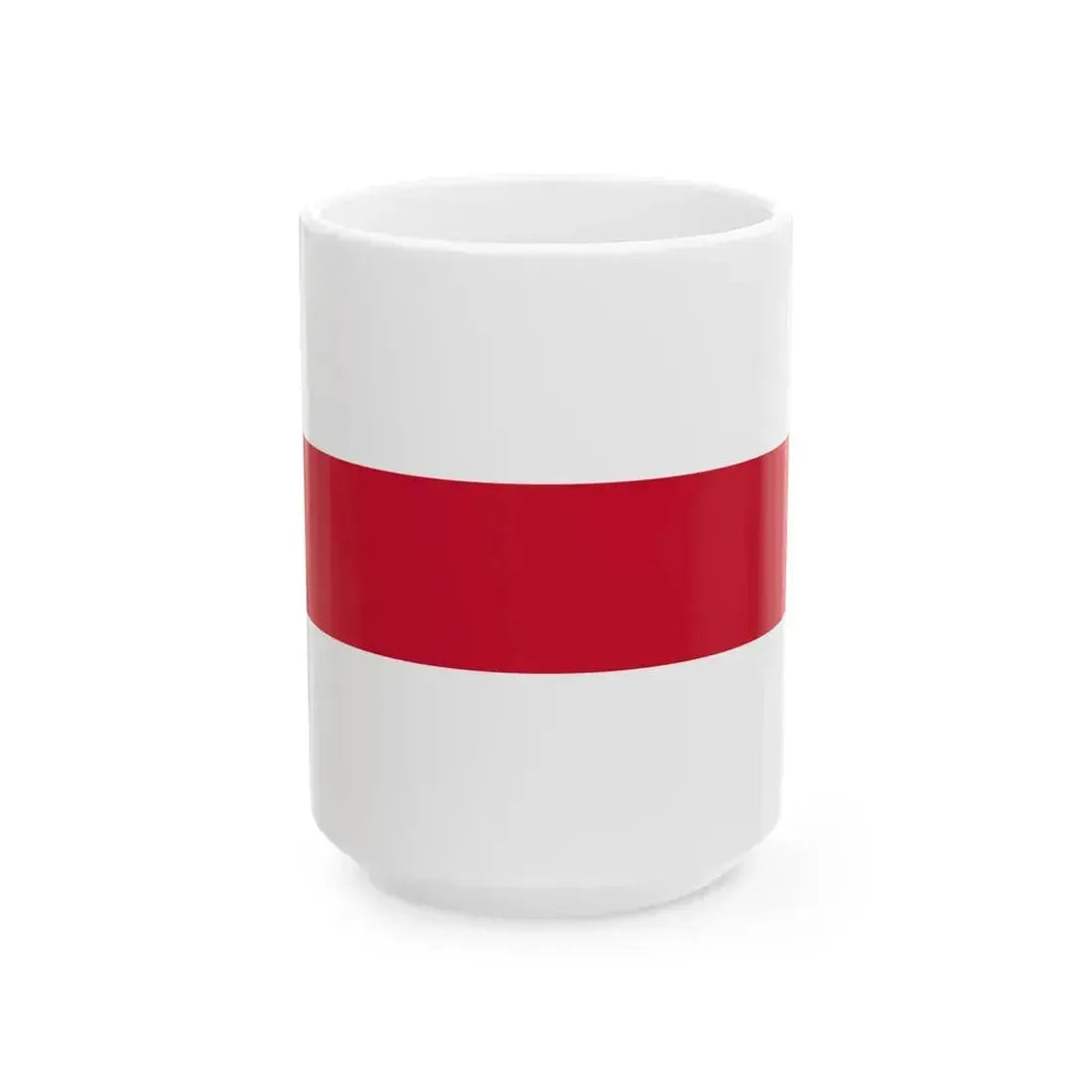Flag of Enschede the largest city of the Twente region and the province of Overijssel Netherlands - White Coffee Mug 15oz - Go Mug Yourself