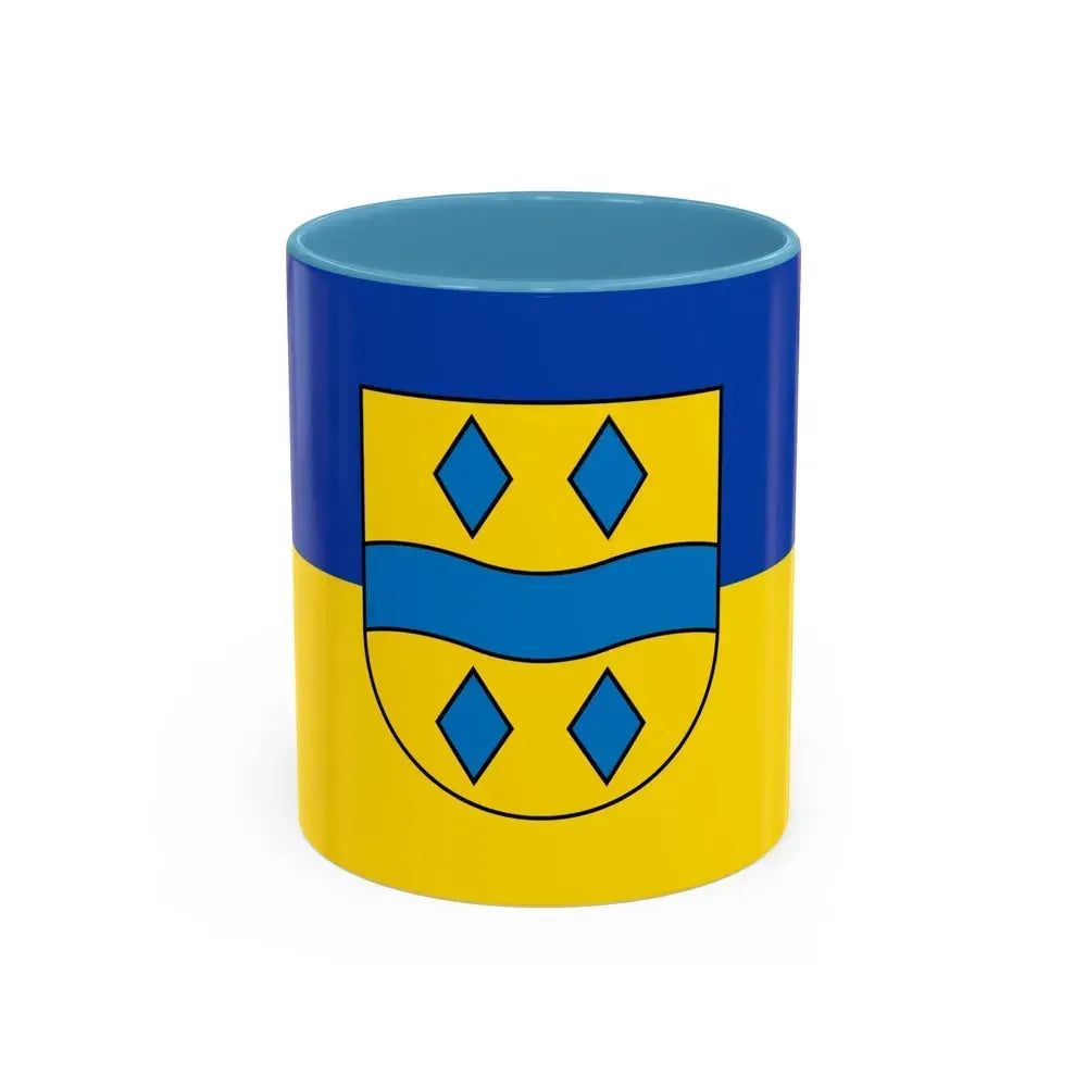 Flag of Enzkreis Germany - Accent Coffee Mug 11oz Light Blue - Go Mug Yourself