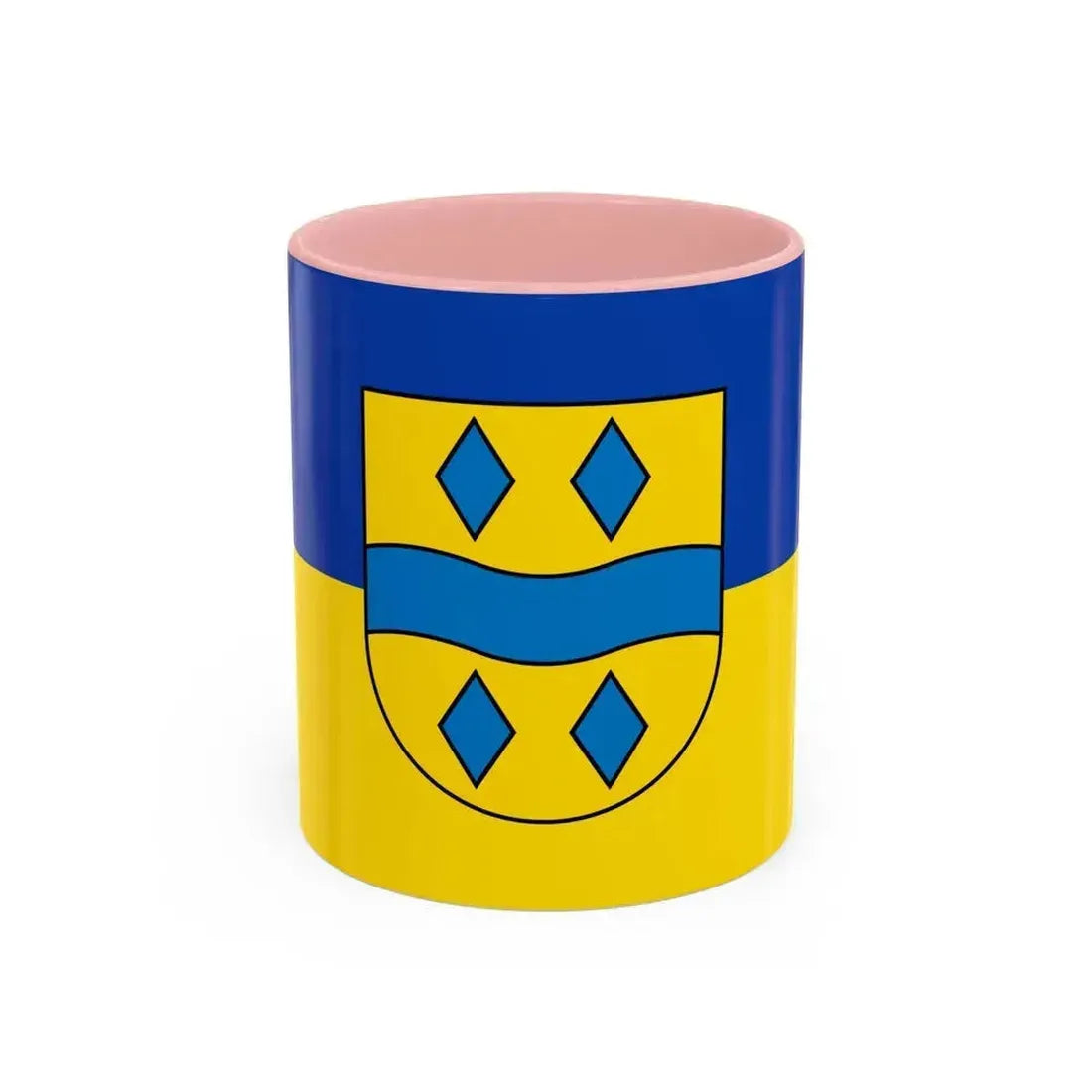 Flag of Enzkreis Germany - Accent Coffee Mug 11oz Pink - Go Mug Yourself