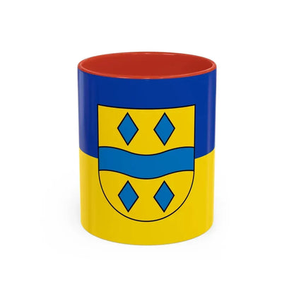 Flag of Enzkreis Germany - Accent Coffee Mug 11oz Red - Go Mug Yourself