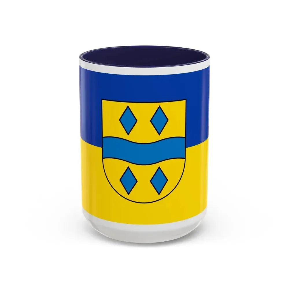 Flag of Enzkreis Germany - Accent Coffee Mug 15oz Navy - Go Mug Yourself