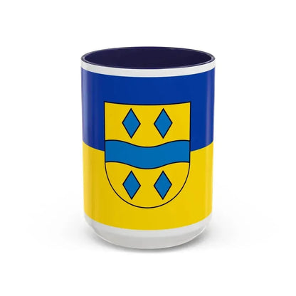 Flag of Enzkreis Germany - Accent Coffee Mug 15oz Navy - Go Mug Yourself