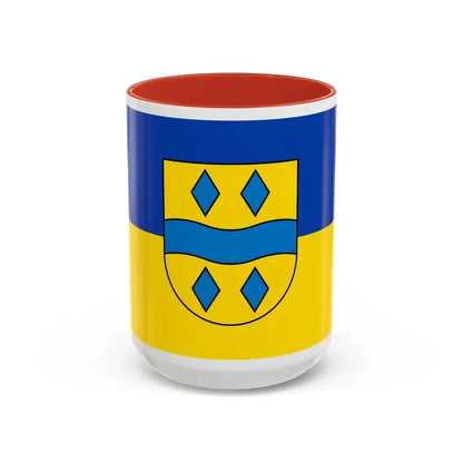 Flag of Enzkreis Germany - Accent Coffee Mug 15oz Red - Go Mug Yourself