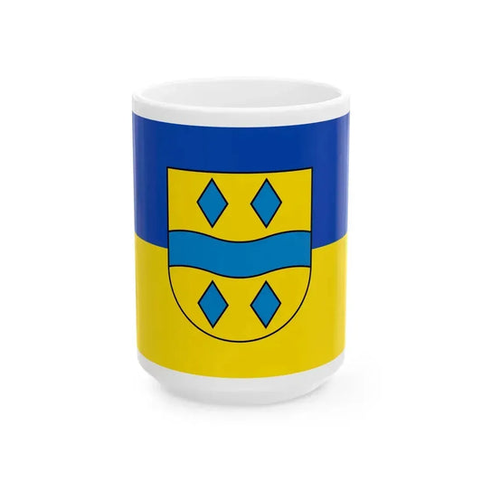Flag of Enzkreis Germany - White Coffee Mug 15oz - Go Mug Yourself