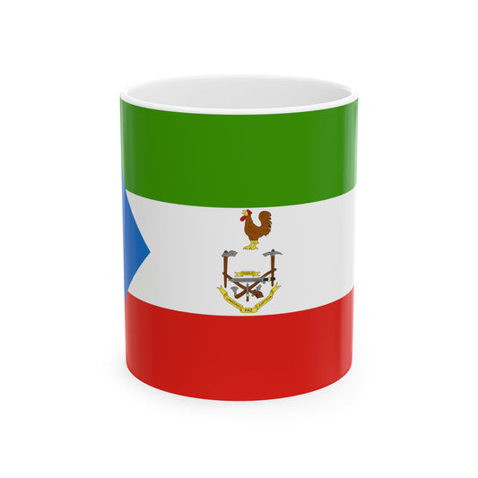 Flag of Equatorial Guinea 1973-1979 (Equatorial Guinea) White Coffee Mug-11oz-Go Mug Yourself
