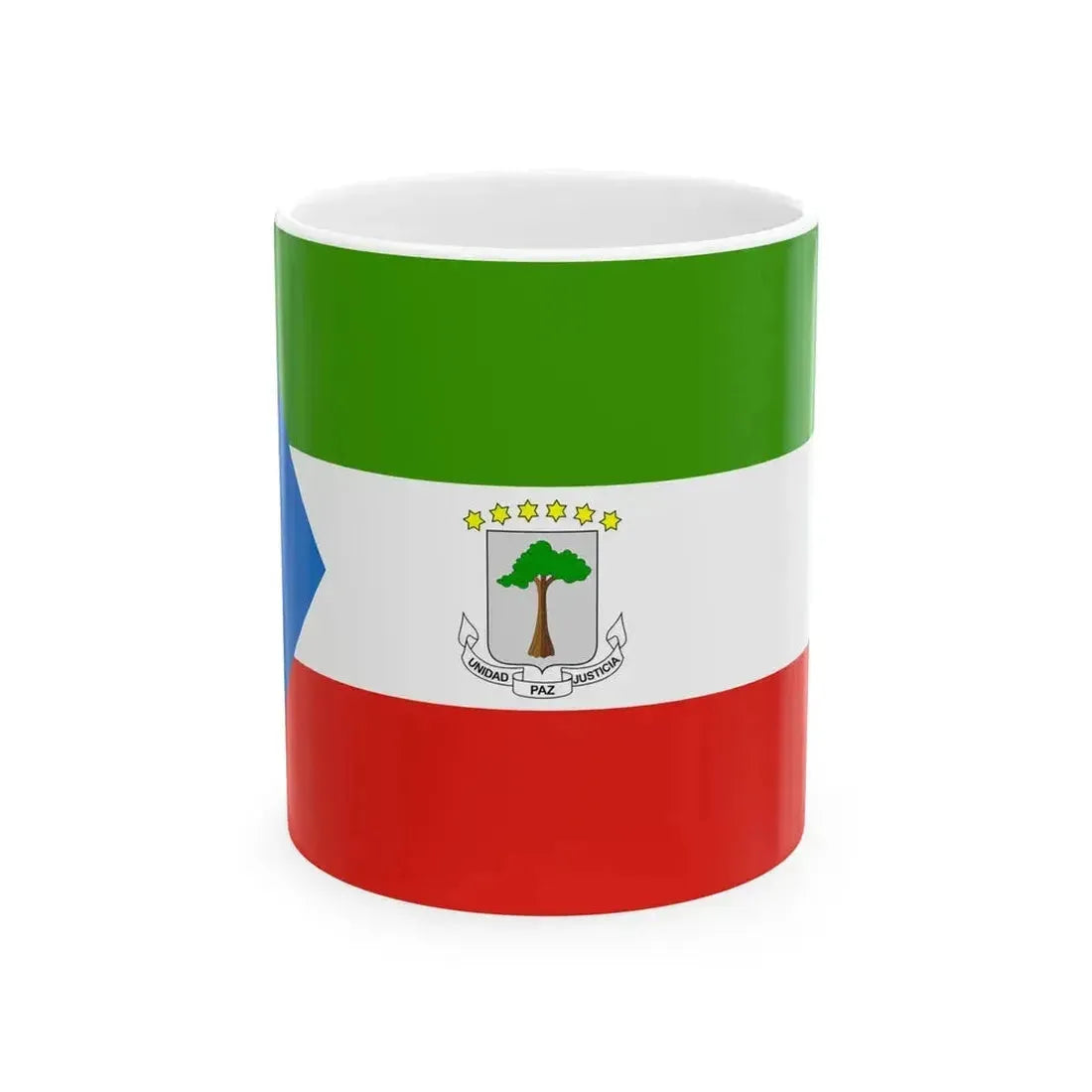 Flag of Equatorial Guinea (Equatorial Guinea) White Coffee Mug 11oz - Go Mug Yourself