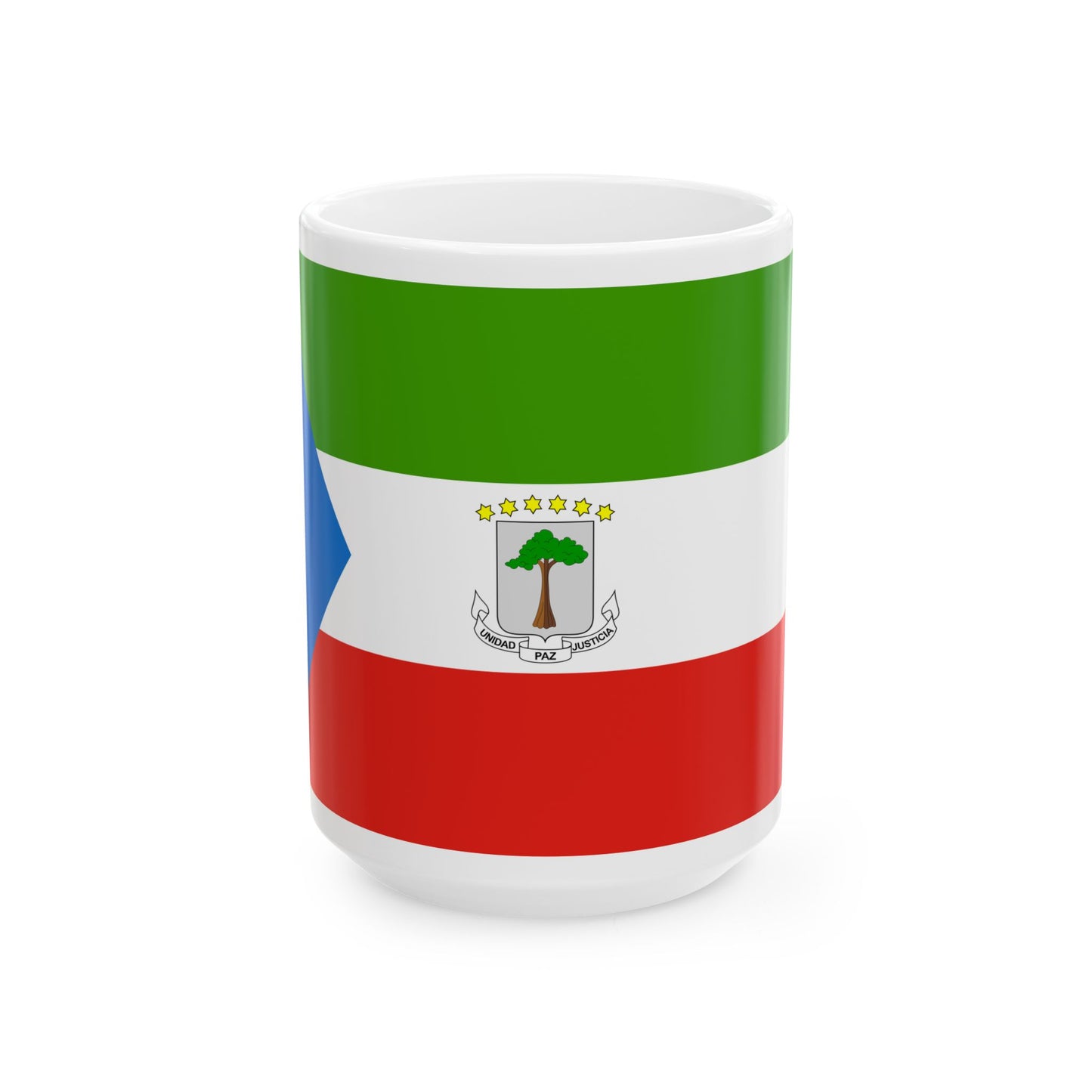 Flag of Equatorial Guinea (Equatorial Guinea) White Coffee Mug-15oz-Go Mug Yourself