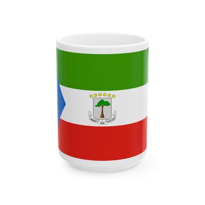 Flag of Equatorial Guinea (Equatorial Guinea) White Coffee Mug-15oz-Go Mug Yourself