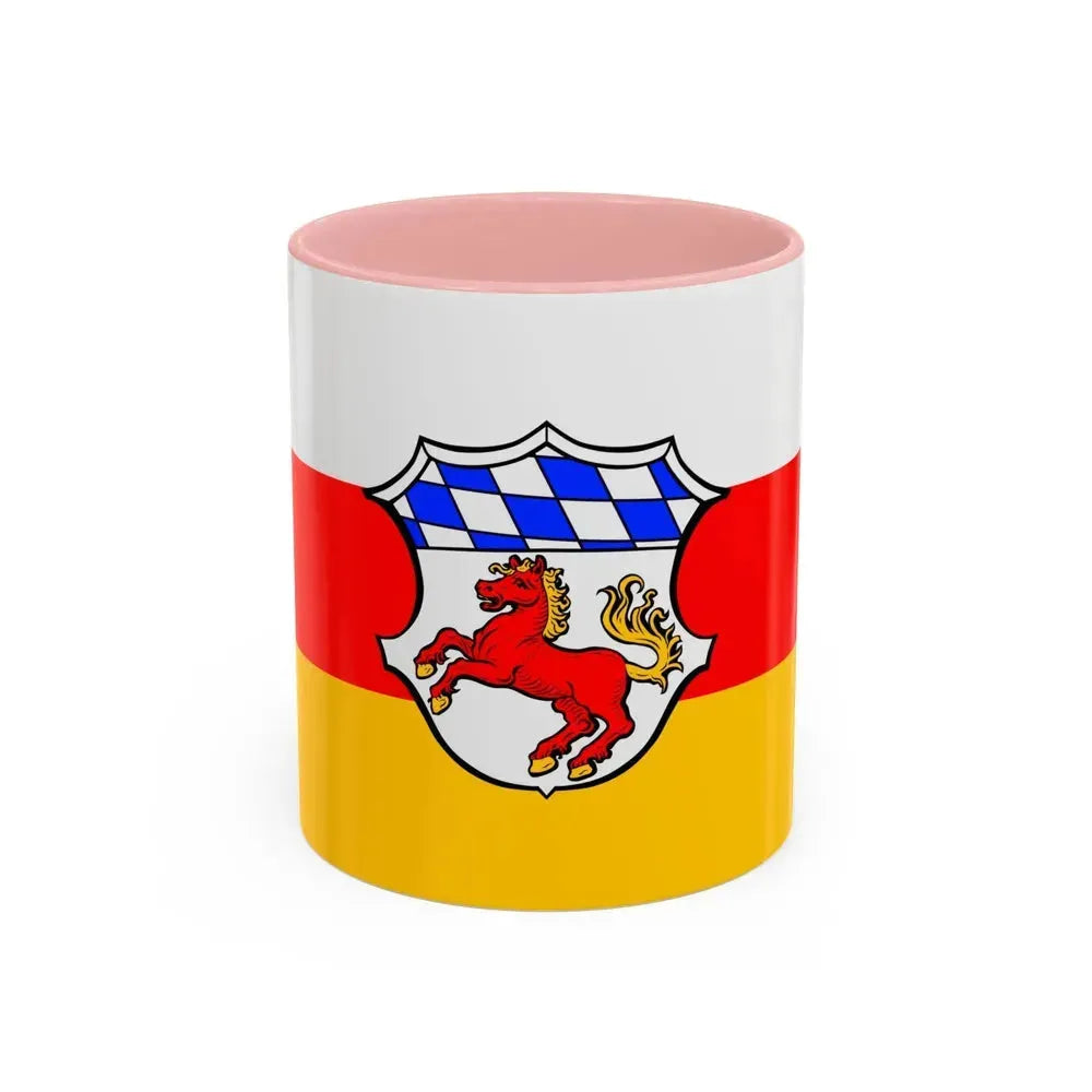 Flag of Erding Germany - Accent Coffee Mug 11oz Pink - Go Mug Yourself