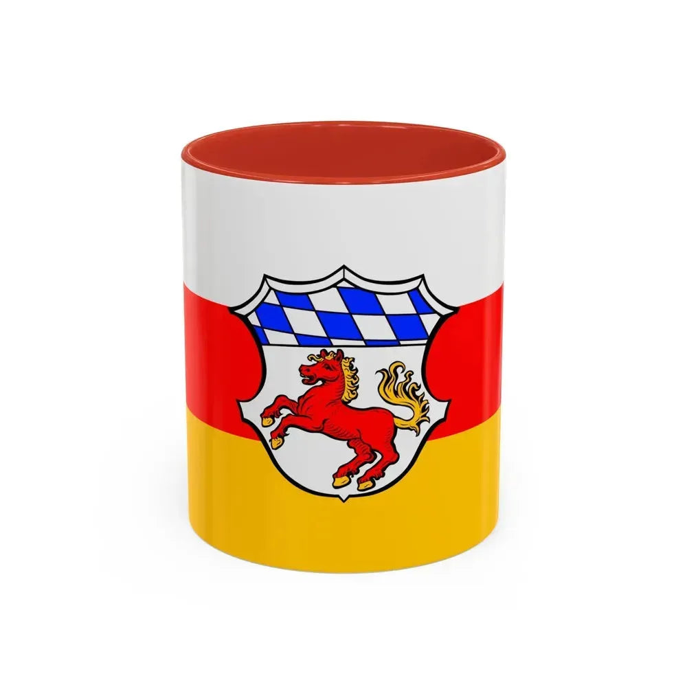 Flag of Erding Germany - Accent Coffee Mug 11oz Red - Go Mug Yourself