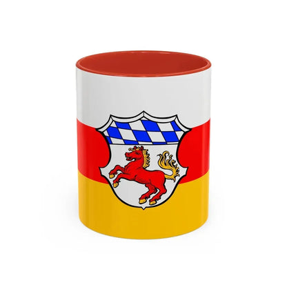 Flag of Erding Germany - Accent Coffee Mug 11oz Red - Go Mug Yourself