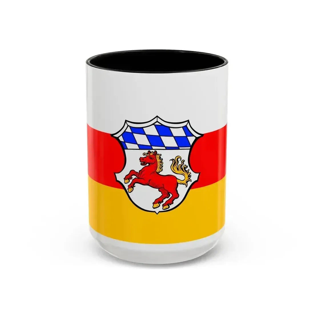 Flag of Erding Germany - Accent Coffee Mug 15oz Black - Go Mug Yourself