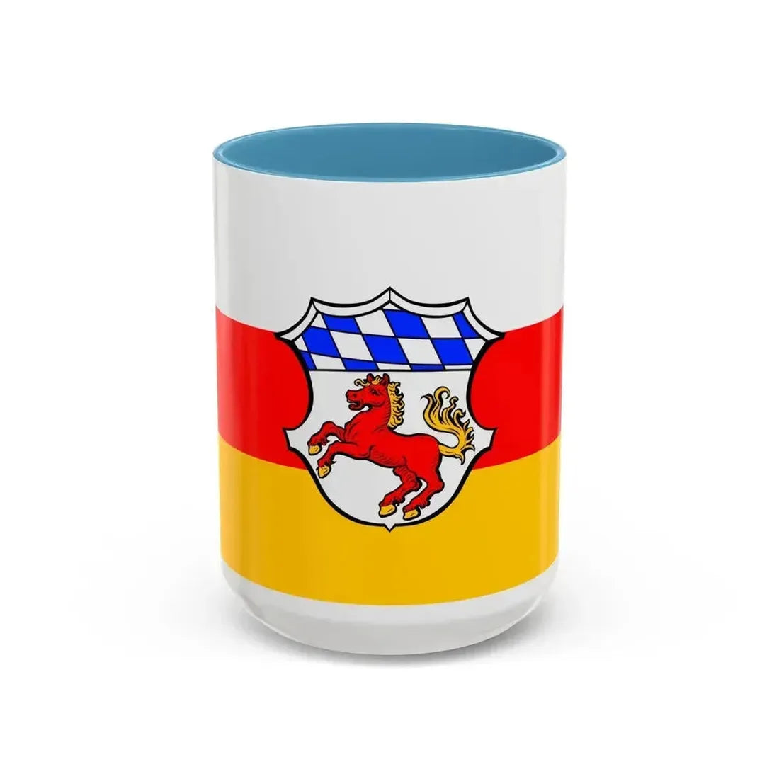 Flag of Erding Germany - Accent Coffee Mug 15oz Light Blue - Go Mug Yourself