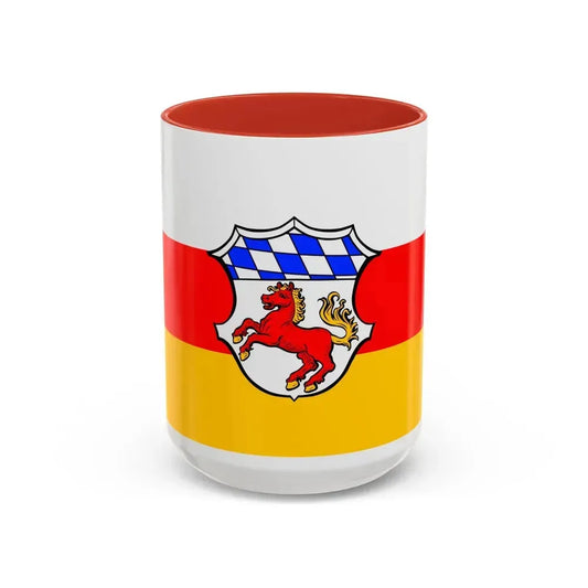 Flag of Erding Germany - Accent Coffee Mug 15oz Red - Go Mug Yourself