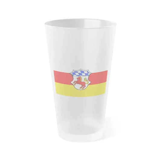 Flag of Erding Germany - Frosted Pint Glass 16oz 16oz Frosted - Go Mug Yourself