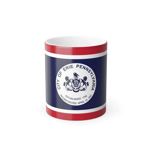 Flag of Erie, Pennsylvania - Color Changing Coffee Mug 11oz - Go Mug Yourself