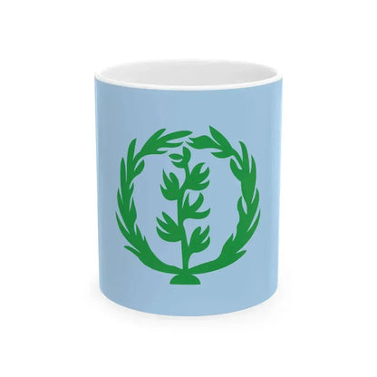 Flag of Eritrea 1952-1961 (Eritrea) White Coffee Mug 11oz - Go Mug Yourself