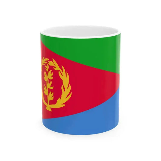 Flag of Eritrea 1993-1995 (Eritrea) White Coffee Mug 11oz - Go Mug Yourself