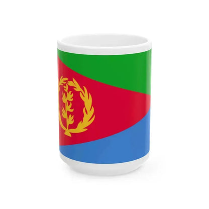Flag of Eritrea 1993-1995 (Eritrea) White Coffee Mug 15oz - Go Mug Yourself