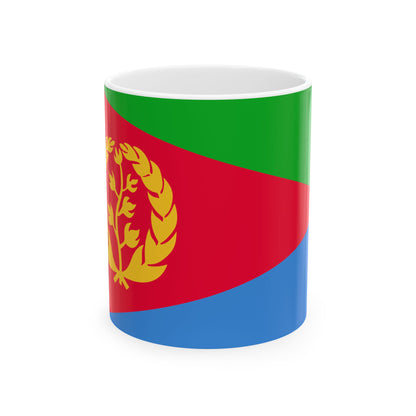 Flag of Eritrea 3-2 (Eritrea) White Coffee Mug-11oz-Go Mug Yourself