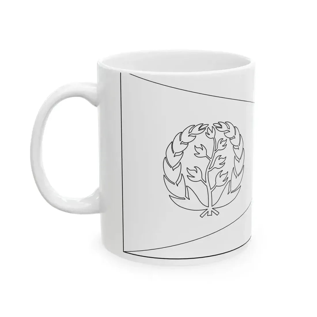 Flag of Eritrea colouring page (Eritrea) White Coffee Mug - Go Mug Yourself