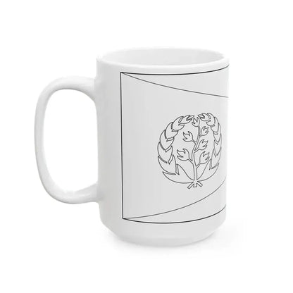 Flag of Eritrea colouring page (Eritrea) White Coffee Mug - Go Mug Yourself