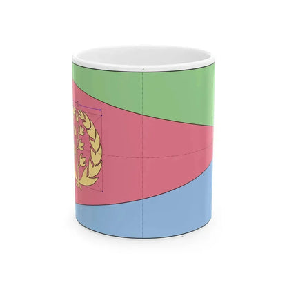 Flag of Eritrea construction sheet (Eritrea) White Coffee Mug 11oz - Go Mug Yourself