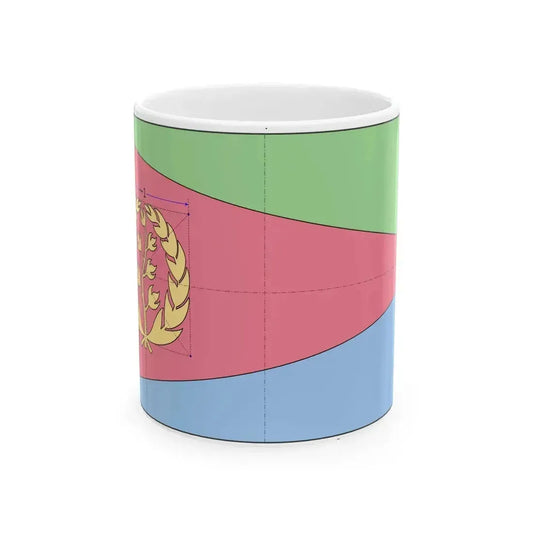 Flag of Eritrea construction sheet (Eritrea) White Coffee Mug 11oz - Go Mug Yourself