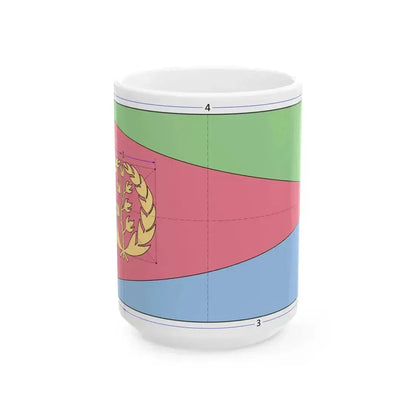 Flag of Eritrea construction sheet (Eritrea) White Coffee Mug 15oz - Go Mug Yourself